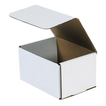 5-1/2 x 3-1/2 x 3-1/2 White self-locking mailer box